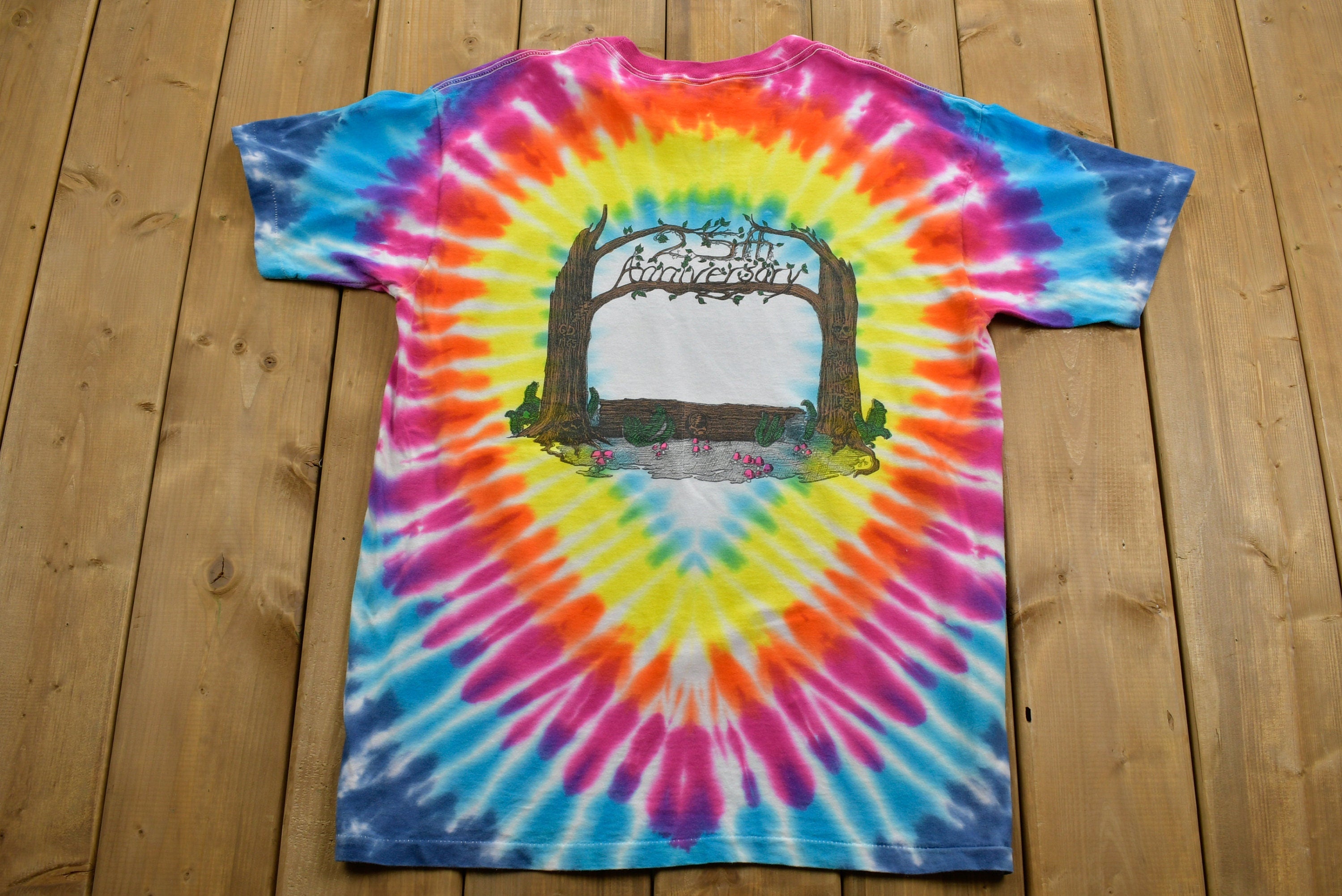 Vintage 1990 Grateful Dead Dancing Bears 25th Anniversary Tour T-Shirt Vintage Band Tee Deadhead