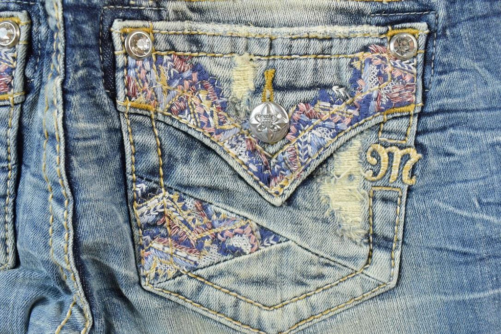 Vintage Y2K Miss Me Bedazzled Low Rise Jeans Size 26x31