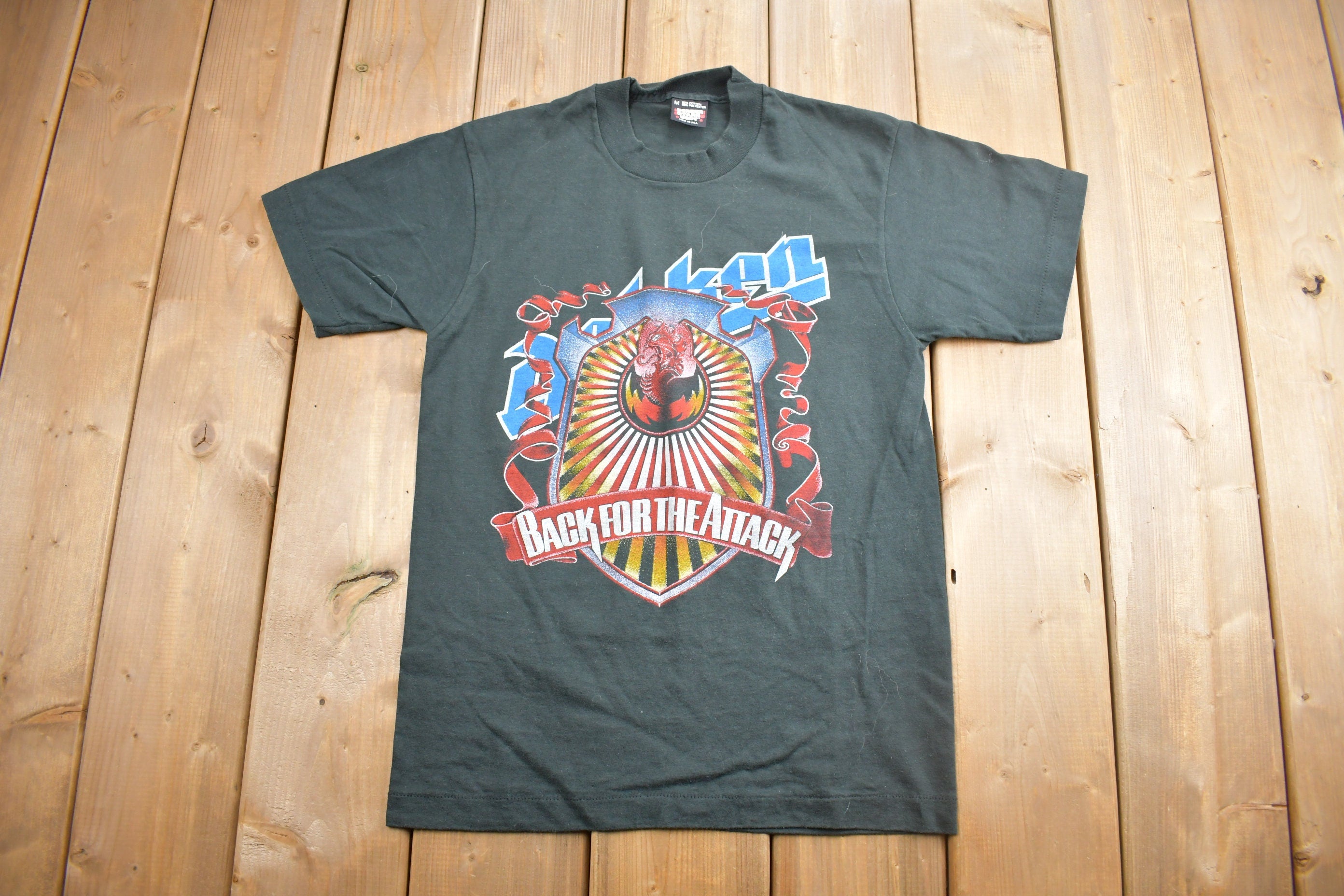 Vintage 1987 Dokken Back For The Attack Tour Band T-Shirt