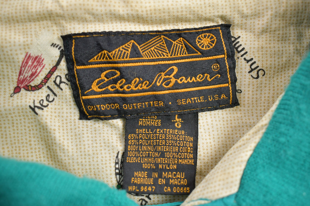 Vintage 1990s Eddie Bauer Puffer Jacket  Vintage Ebtek  Vintage Bubble Jacket  Winter  Streetwear  Full Zip Puffer  Teal Jacket