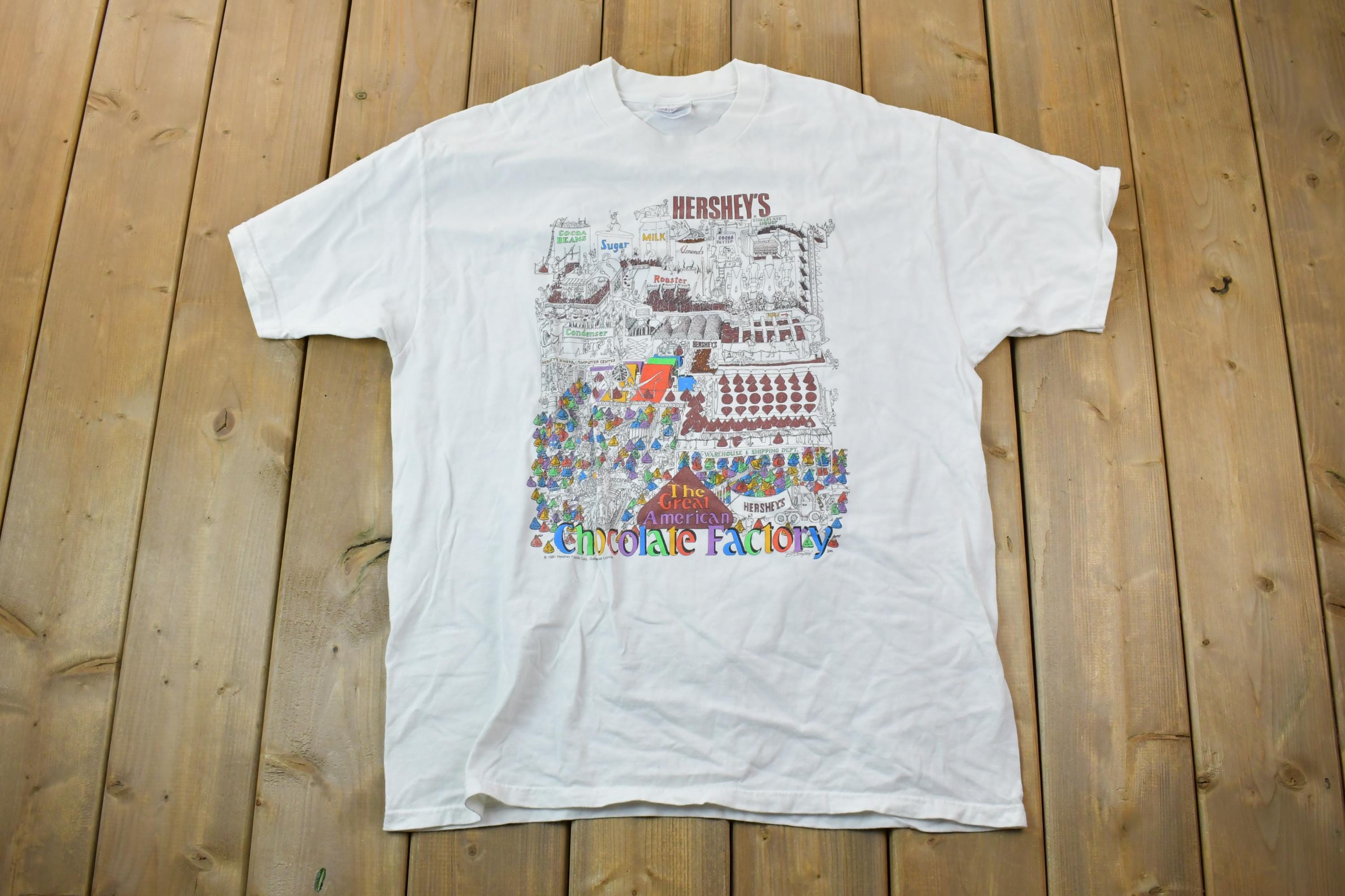 Vintage 1991 Hersheys Food Corp Souvenir T-Shirt