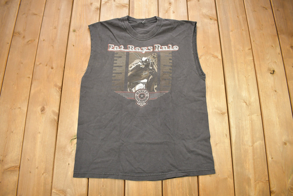 Vintage 1990s Harley Davidson Motorcycles Al Muth Black River Falls T-Shirt