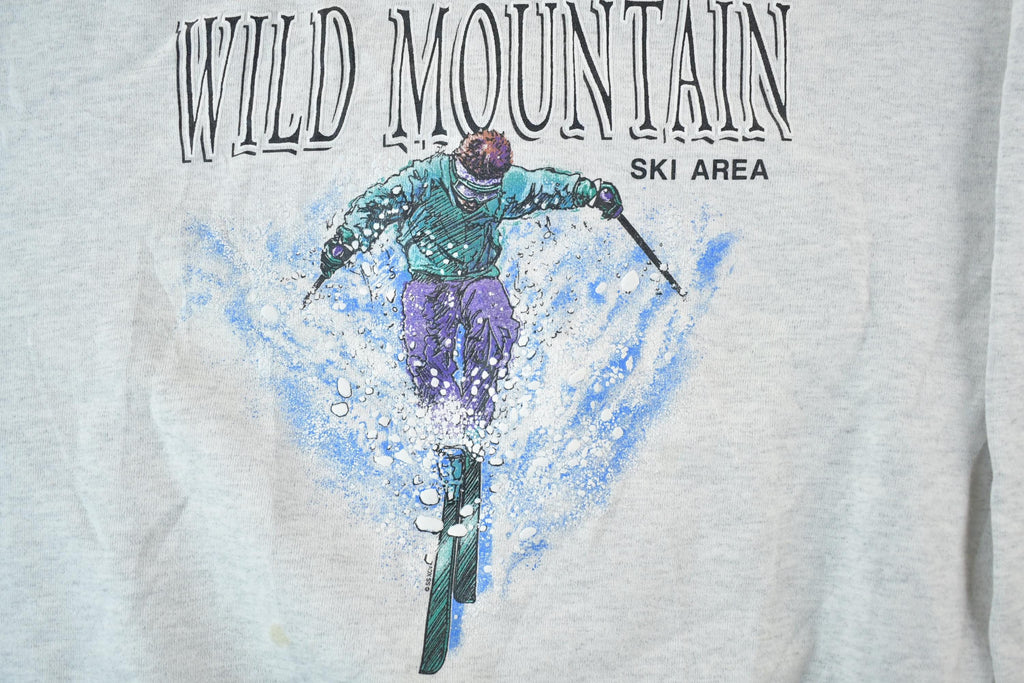Vintage 1990s Wild Mountain Ski Area Outdoorsman Crewneck Sweatshirt Men's XL