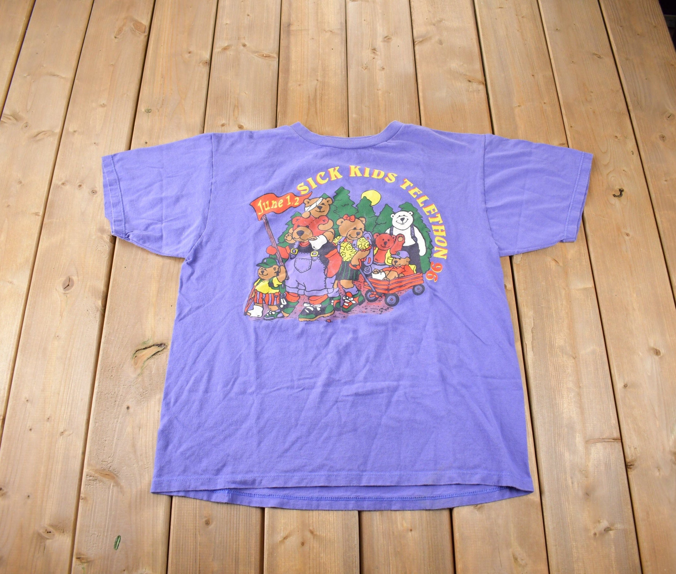 Vintage 1996 Sick Kids Telethon Souvenir T Shirt Made In USA Size M