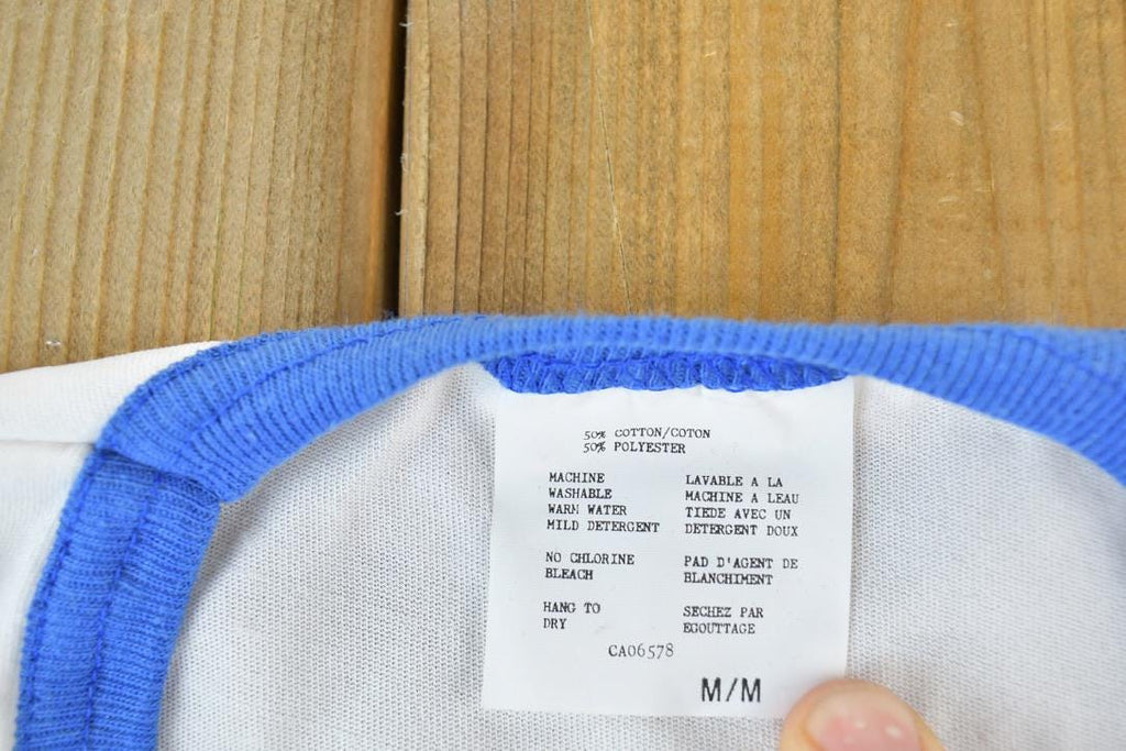 Vintage 1980s Blank White Ringer Single Stitch T-Shirt