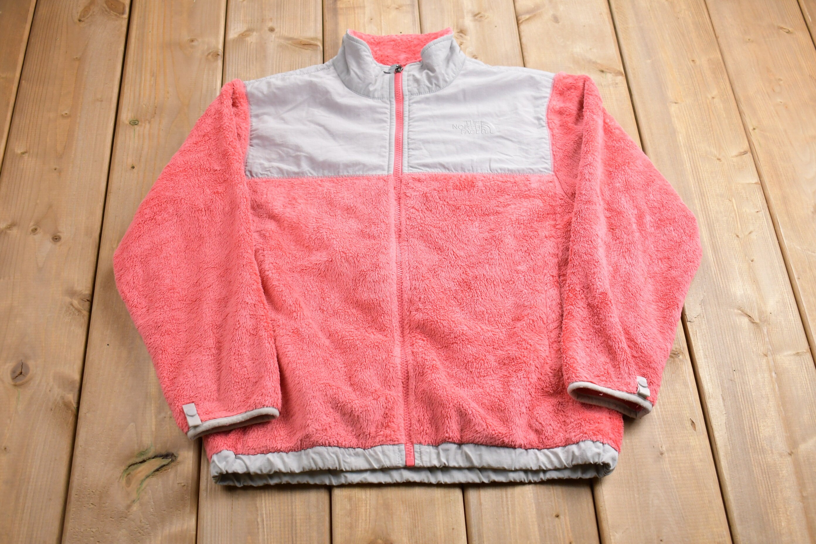 Vintage 1990s Girls The North Face Full Zip Fleece Sweater