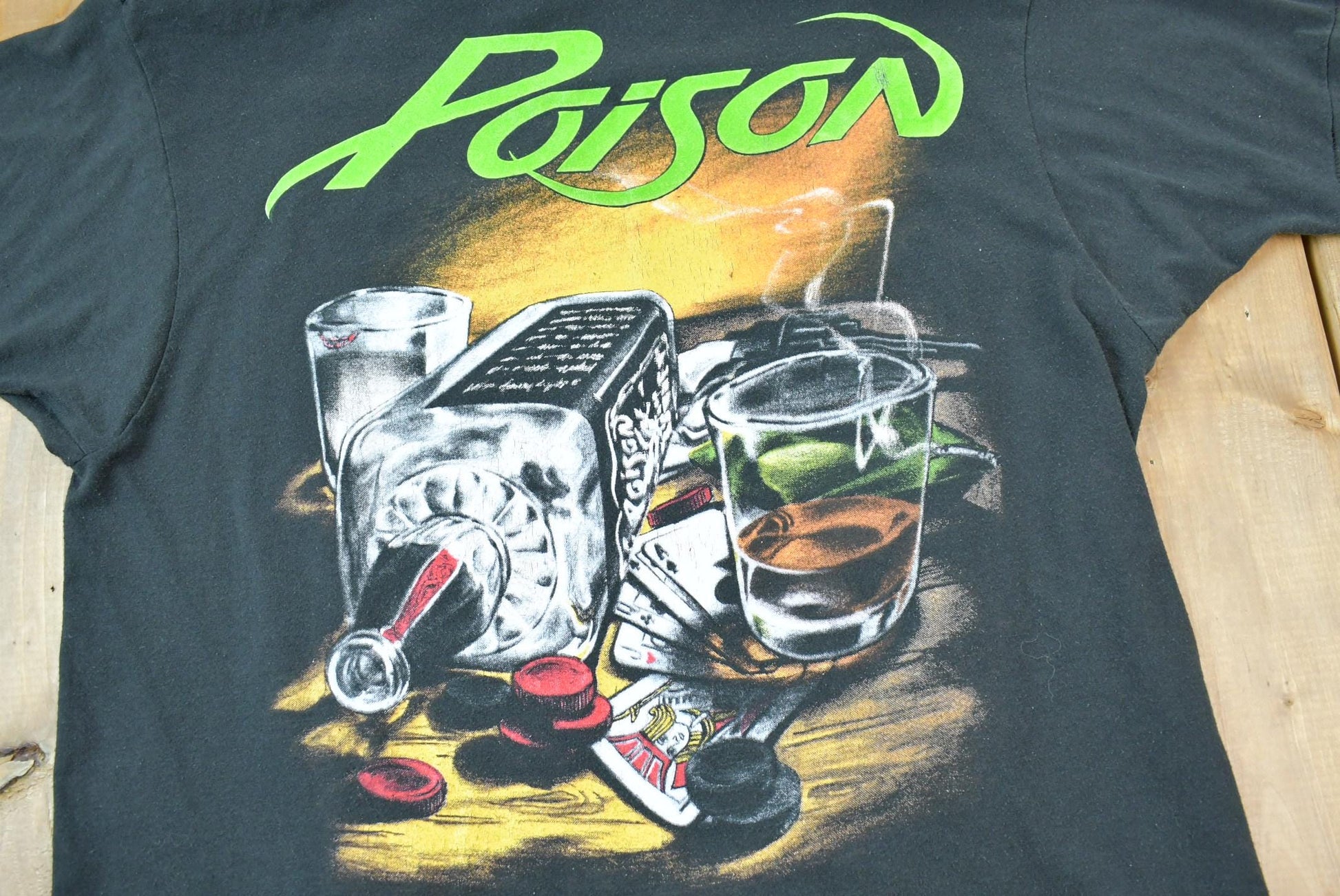 Vintage 1990s Poison Nothin But A Good Time Graphic Band T-Shirt