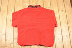 Vintage 1990s Marlboro Unlimited Plaid Collar Quarter Zip Fleece Outdoorsman Sweater Men's XL