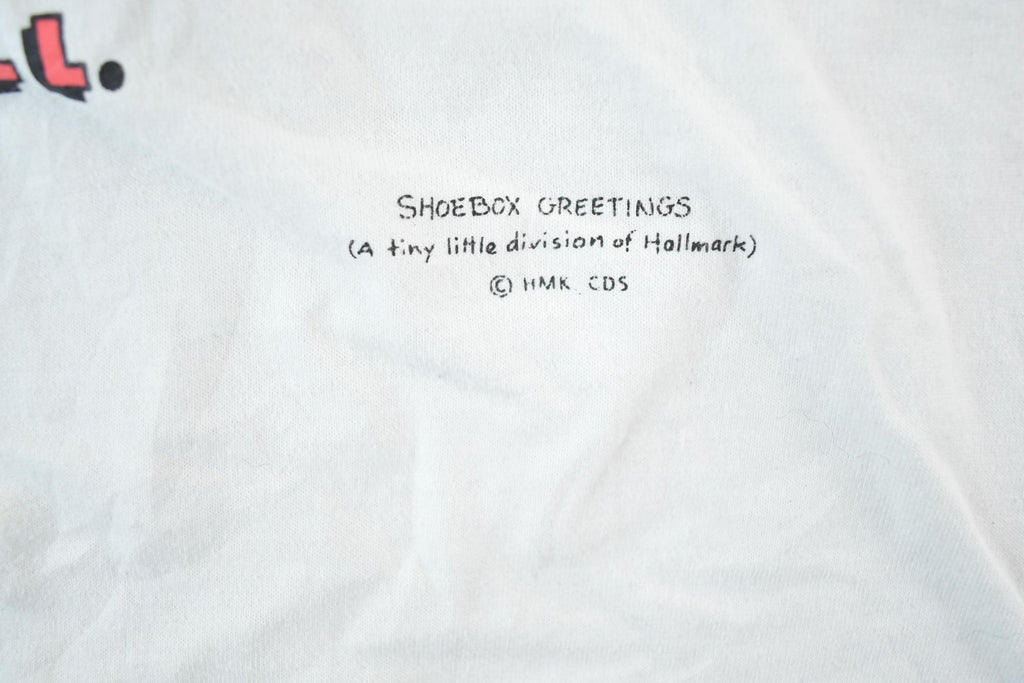 Vintage 1990s Shoebox Greetings Boss Motto No Decision Too Large Souvenir T-Shirt Mens L