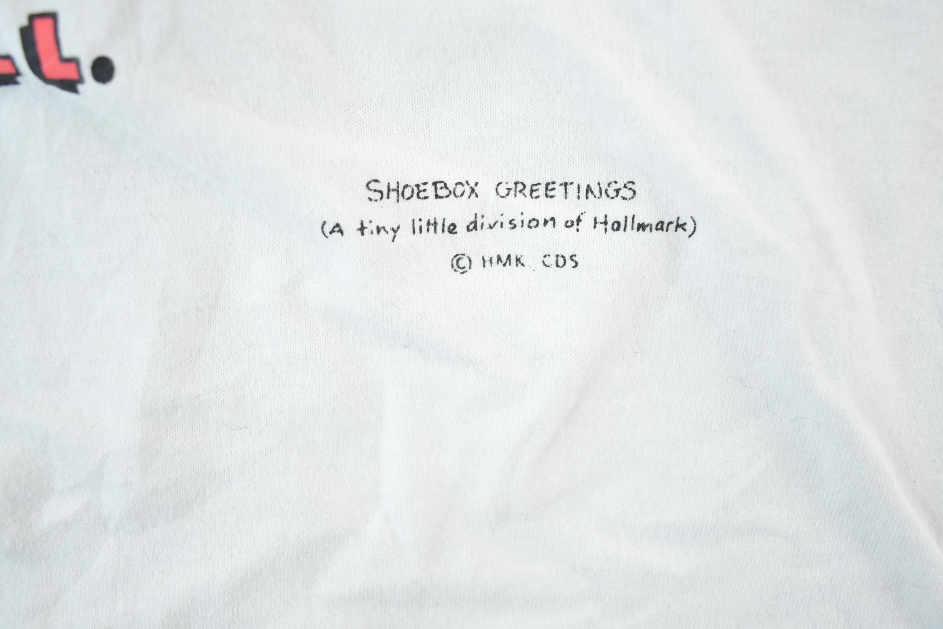 Vintage 1990s Shoebox Greetings Boss Motto No Decision Too Large Souvenir T-Shirt Mens L