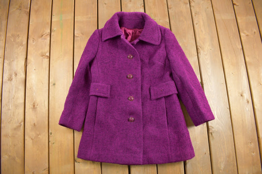 Vintage 1980s Bromleigh Wool Over Coat / Wool Jacket / 80s Jacket / Outdoor / Winter / Union Made in USA