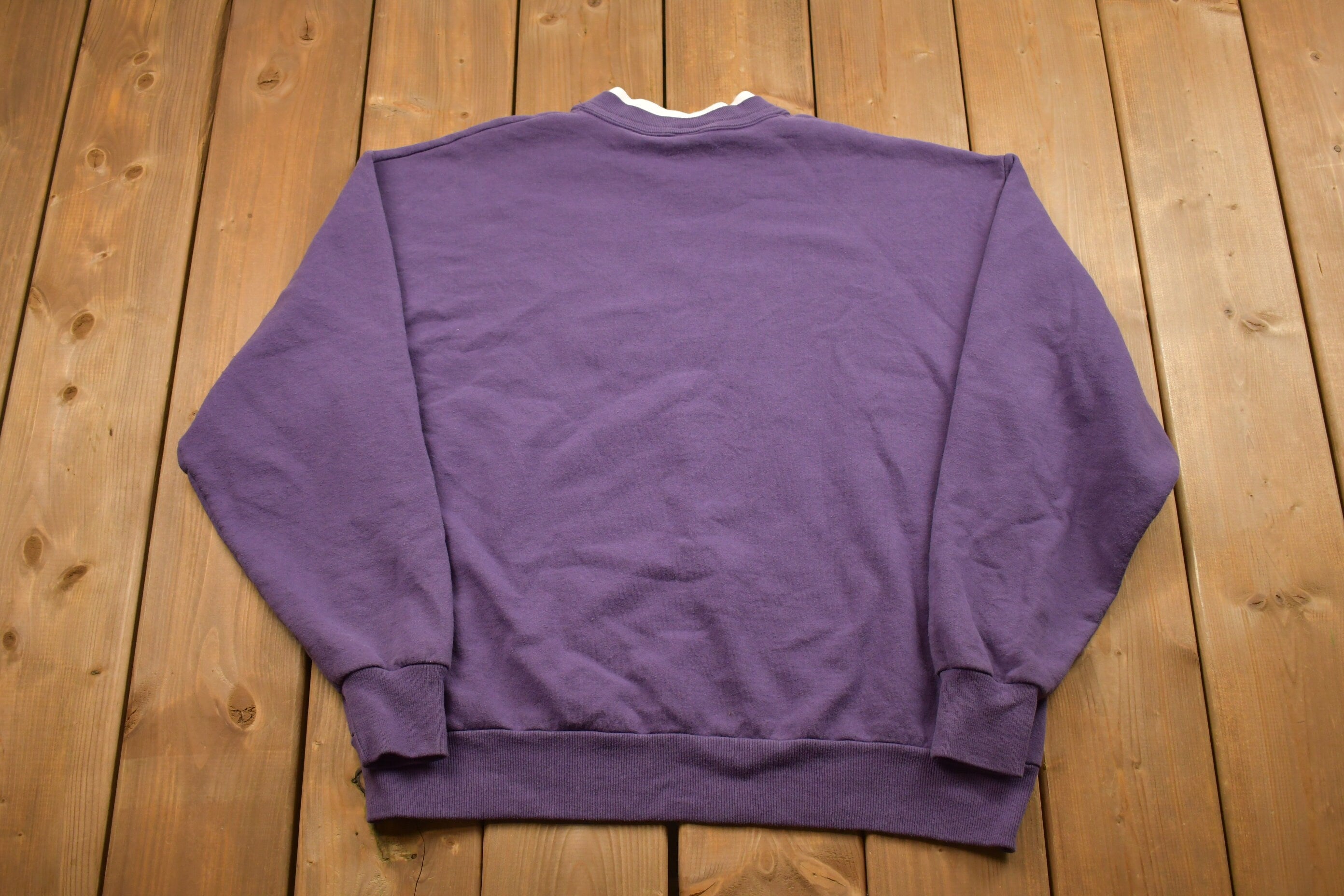 Vintage 1990s Purple Double Collar Christmas Sweater