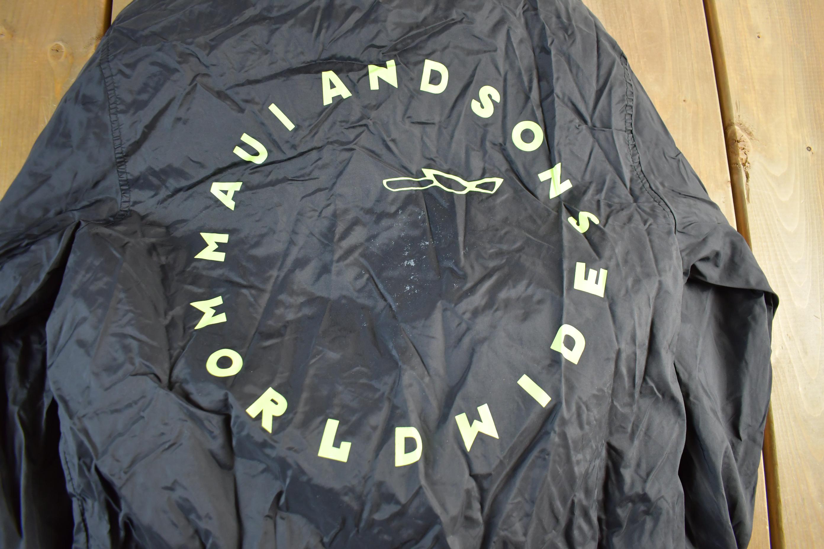Vintage 2000s Maui & Sons Surf Windbreaker Jacket Men's Medium