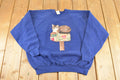 Vintage 1990s Cute Mailbox Kitty Souvenir Crewneck Sweatshirt Womens M