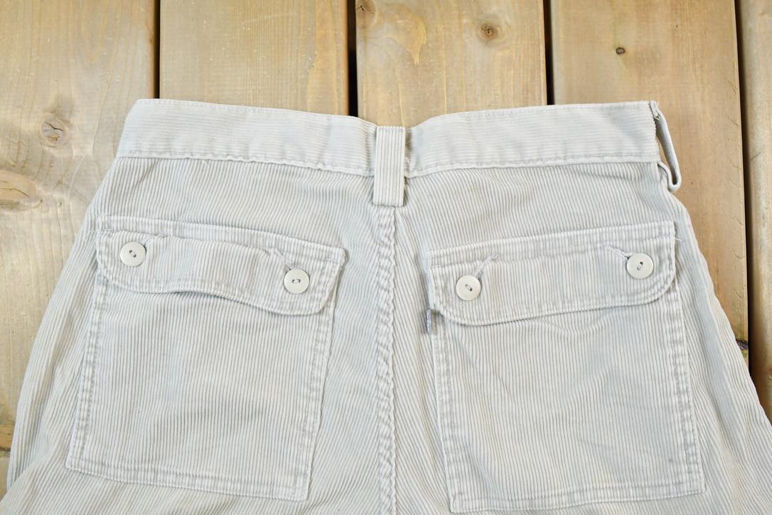 Vintage 1990s Levi Strauss Silvertab Corduroy Denim Cargos Size 30 x 32 Made In USA