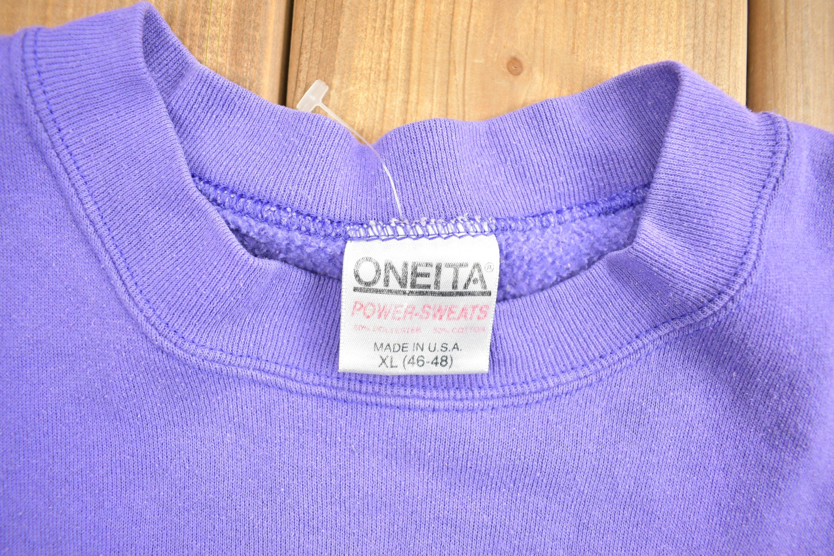 Vintage 1990s Oneita Columbus Zoo Zebra Crewneck Sweatshirt