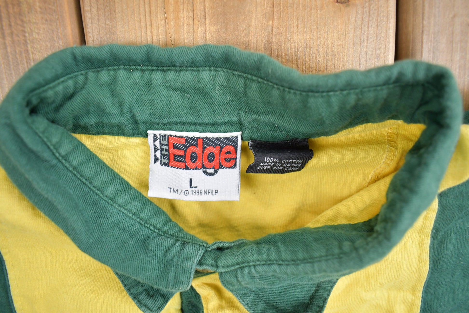 Vintage 1996 Green Bay Packers NFL Colour Block Polo Shirt