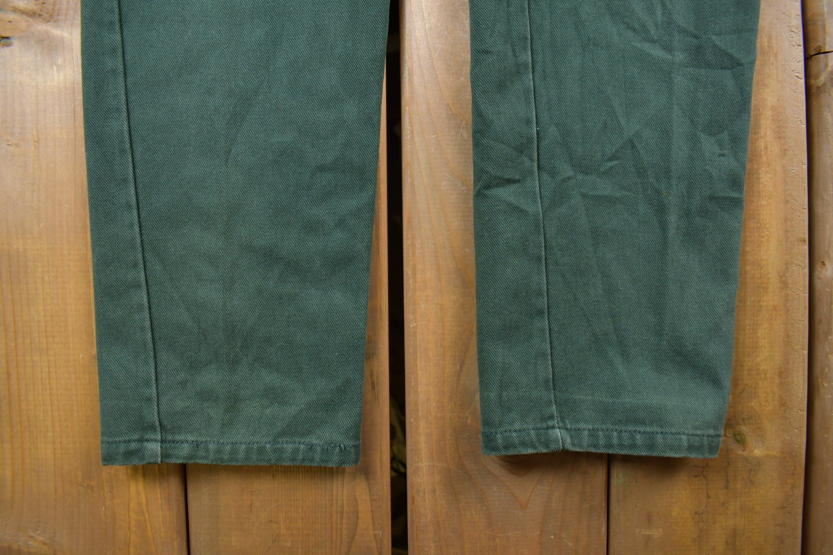 Vintage 1990's NY Line Green Denim Pants 30 x 30