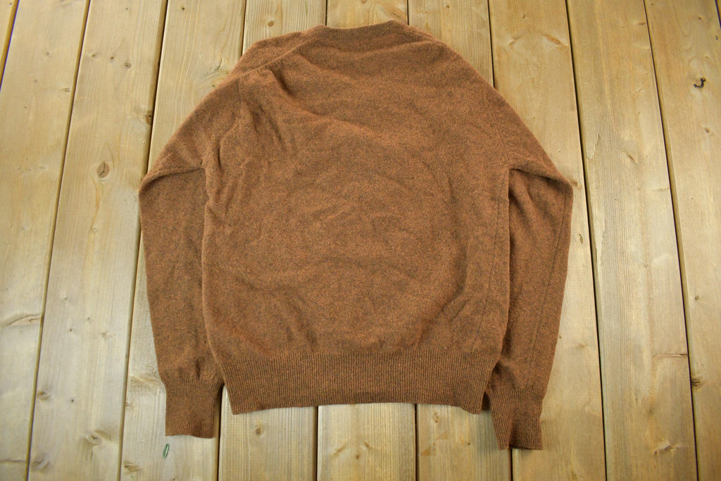 Vintage 1980s The Bay Wool V Neck Pullover Knit Sweater Adult Small