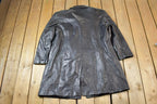 Vintage 1990s Marvin Richards Women's Full Length Leather Trench Coat Made In USA