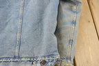 Vintage 1990s Levi's Sherpa Lined Denim Jean Trucker Jacket Men's Medium / Vintage Denim / Streetwear / Levi's Red Tab / Distressed