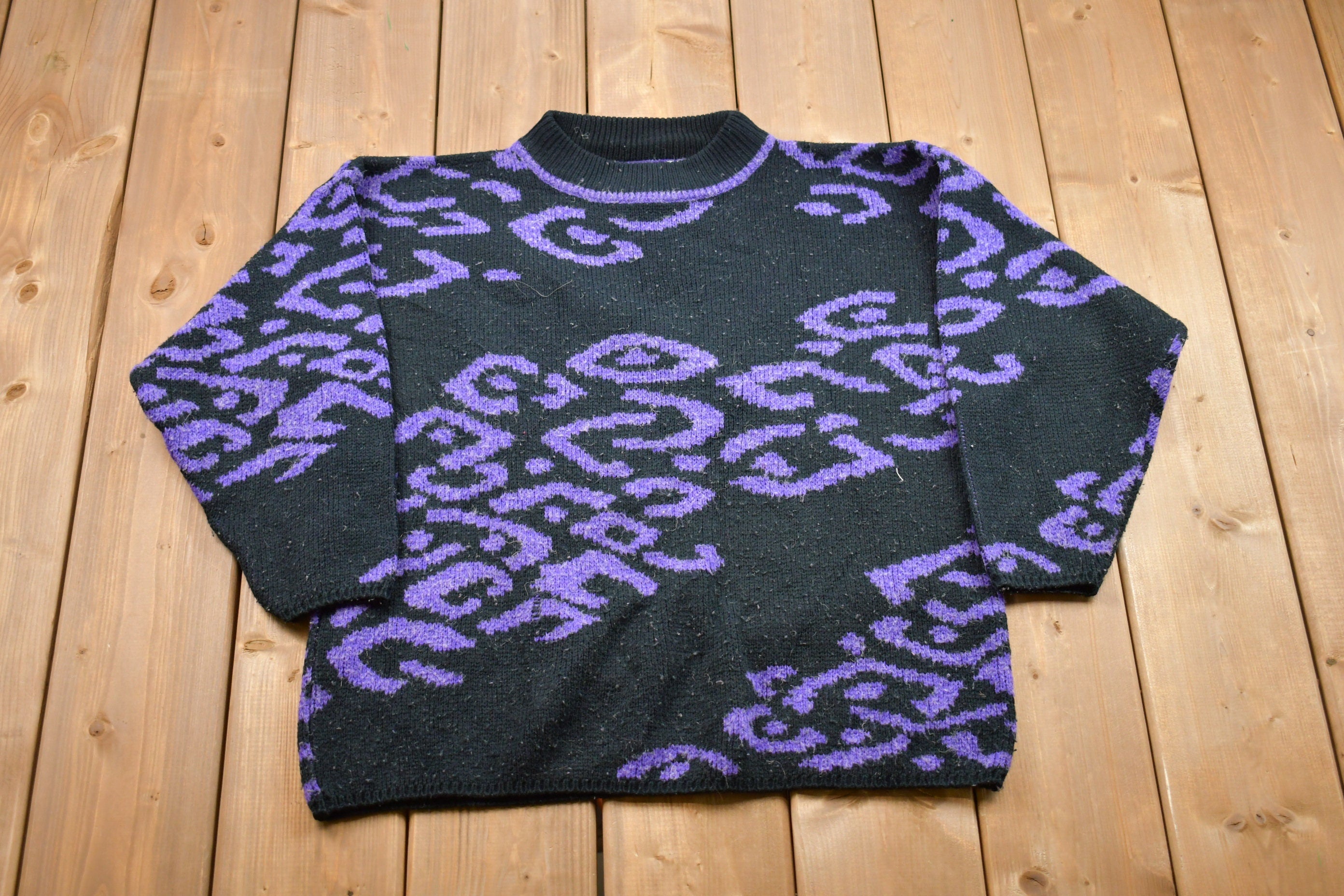 Vintage 1990s AOP Knitted Sweater