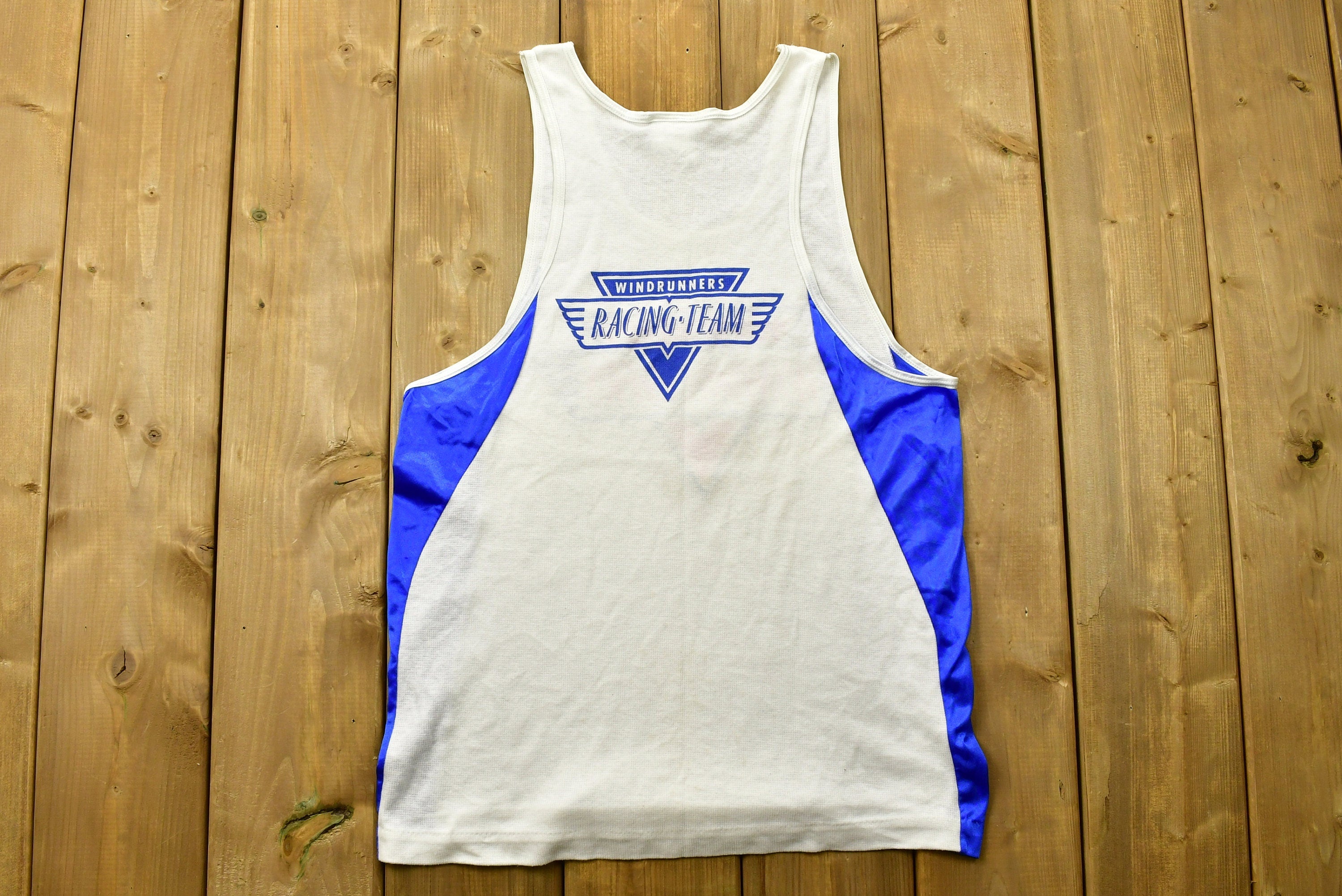 Vintage Lisle Wind Runners Racing Team Tank Top Made In USA