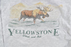 Vintage 1990s Yellowstone National Park Moose Souvenir Long Sleeve T-Shirt