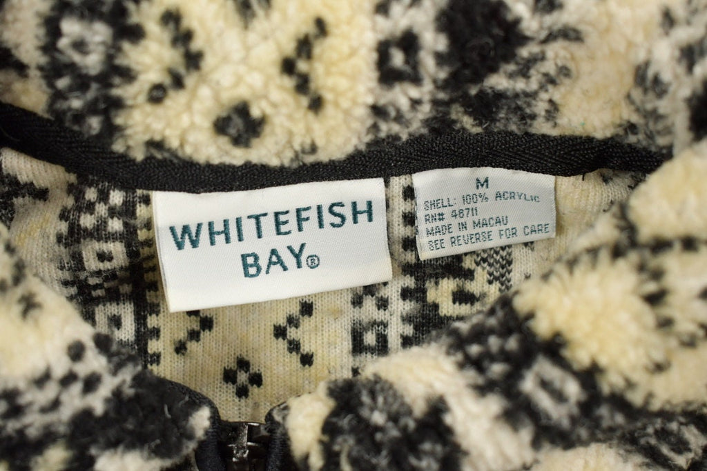 Vintage 1990s Whitefish Bay Fleece Zip Up Sweater