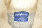 Vintage 1990s Polo Ralph Wool Shawl Collar Knitted Sweater