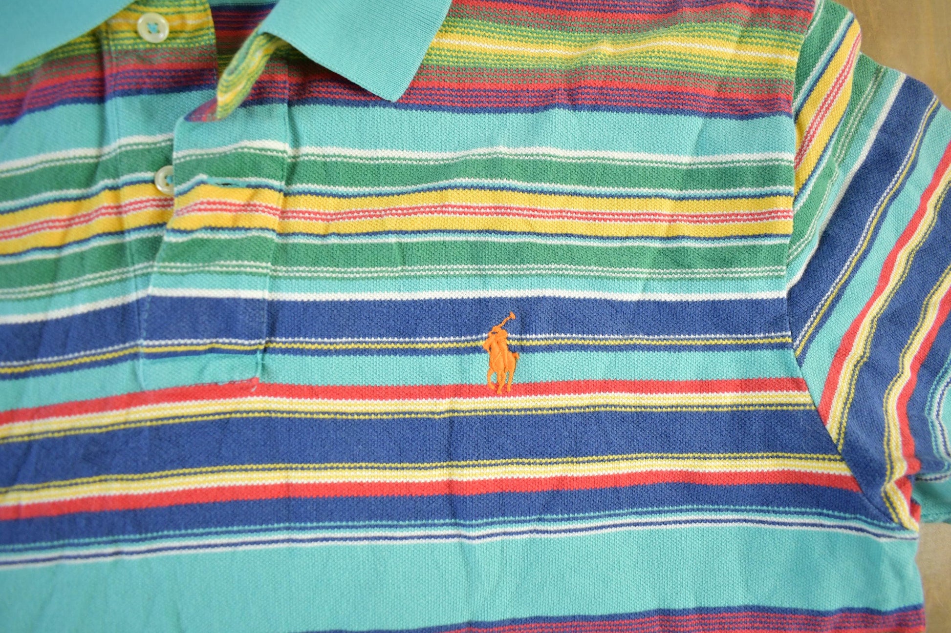 Vintage 1990s Polo Ralph Lauren Striped Polo Shirt Men's Medium