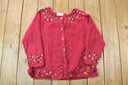 Vintage 1990s Mandal Bay Knit Button Up Christmas Sweater