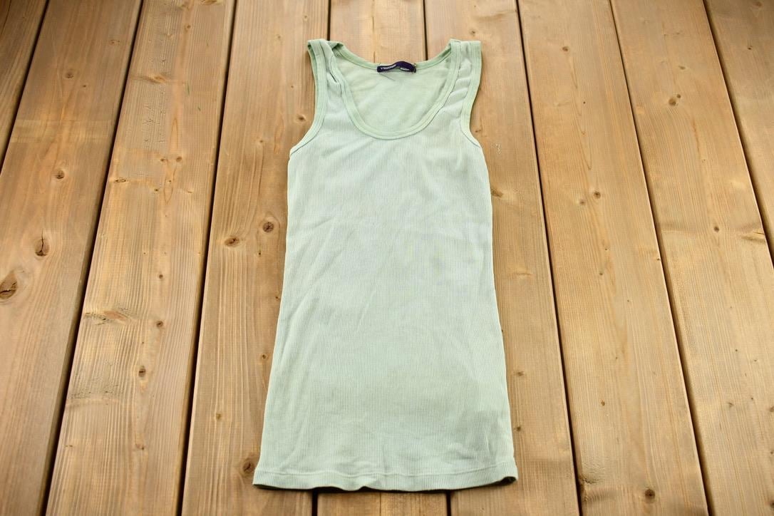 Vintage 2000s Sea Foam Green Ribbed Vigoss Tube Top