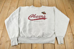Vintage 1990s Cheers Muncie IN Souvenir Crewneck Sweatshirt Made In USA Size Large