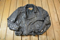 Vintage 1980s Leather Gold Biker Jacket - 44R