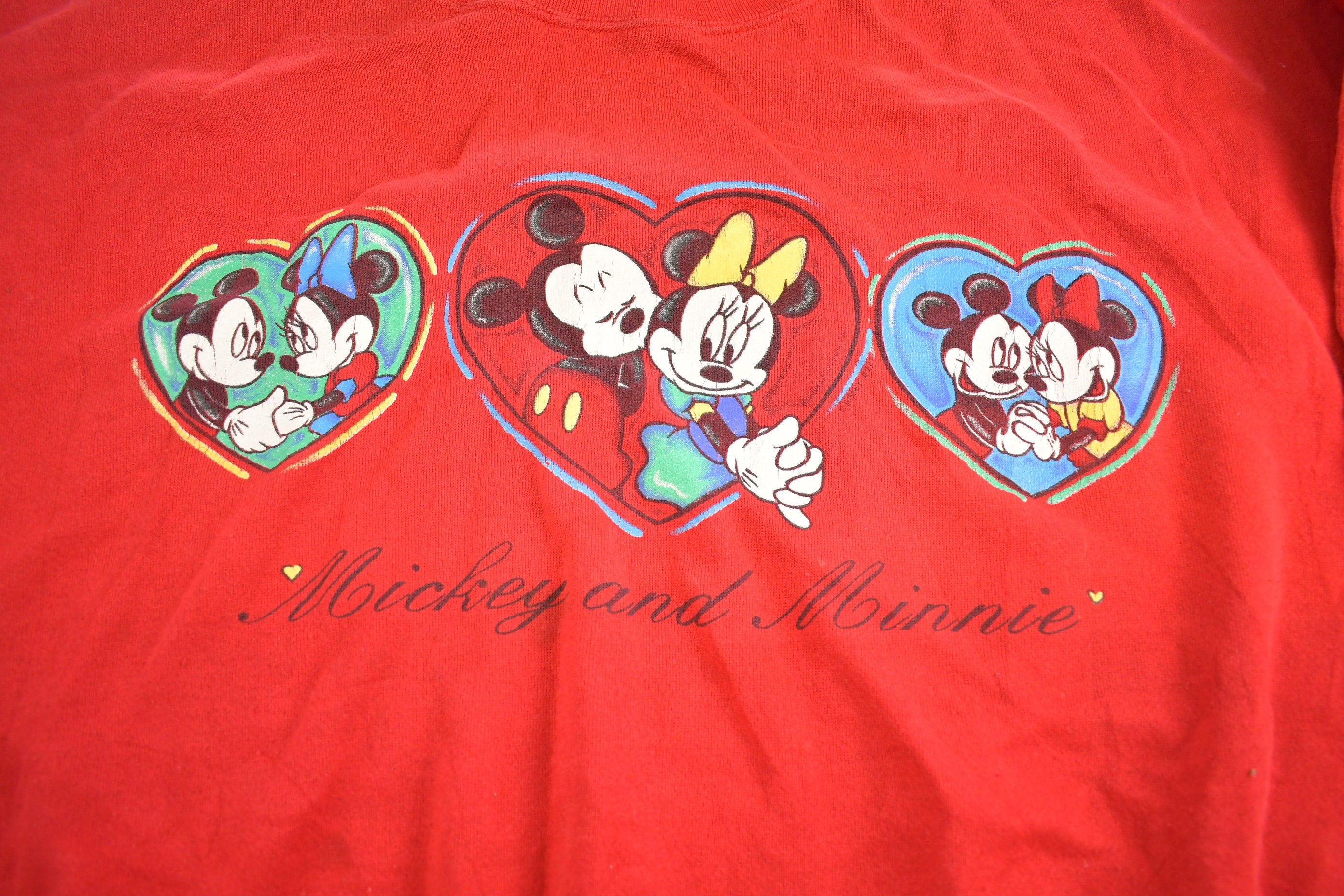 Vintage 1990s Mickey Mouse Minnie Mouse Disney Crewneck