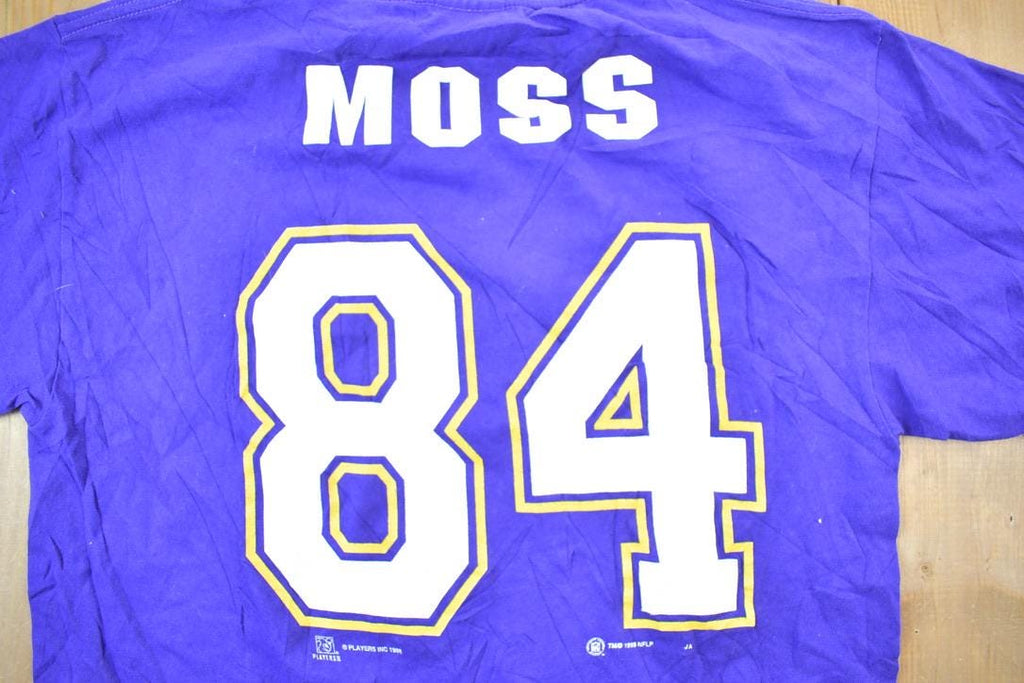 Vintage 1990s Randy Moss Minnesota Vikings NFL Graphic T-Shirt