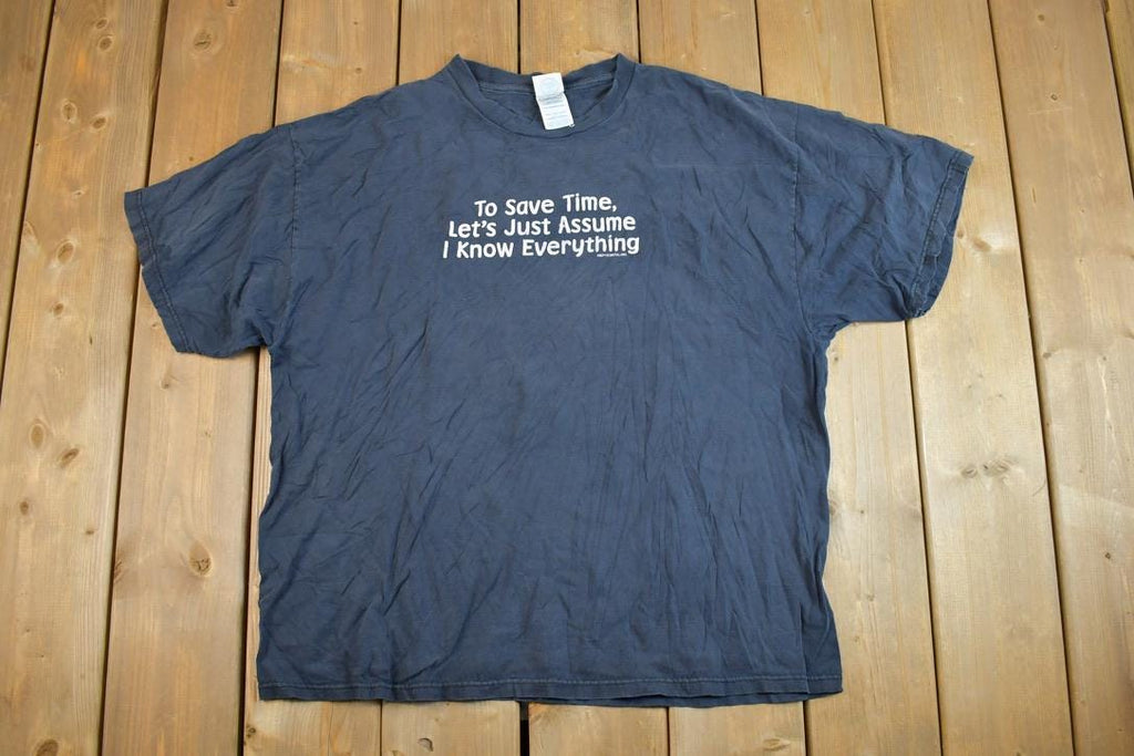 Vintage 1990s I Know Everything Souvenir T-Shirt