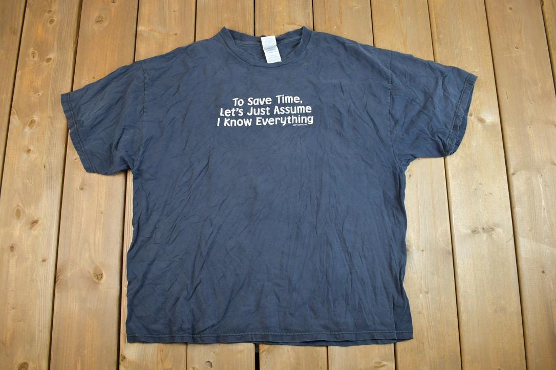 Vintage 1990s I Know Everything Souvenir T-Shirt