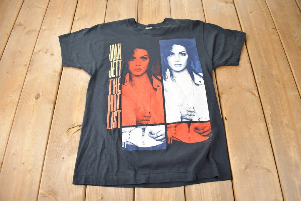 Vintage 1990 Joan Jett The hit List Single Stitch Graphic T Shirt Made In USA