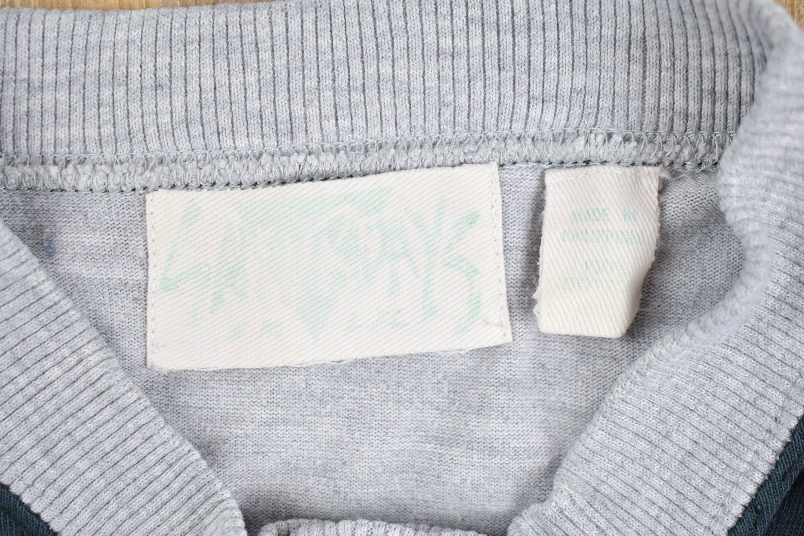 Vintage 1990s Quarter Button Crewneck Sweatshirt