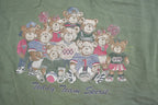 Vintage 1990s Chic Teddy Bear Sports Theme Crewneck Sweater
