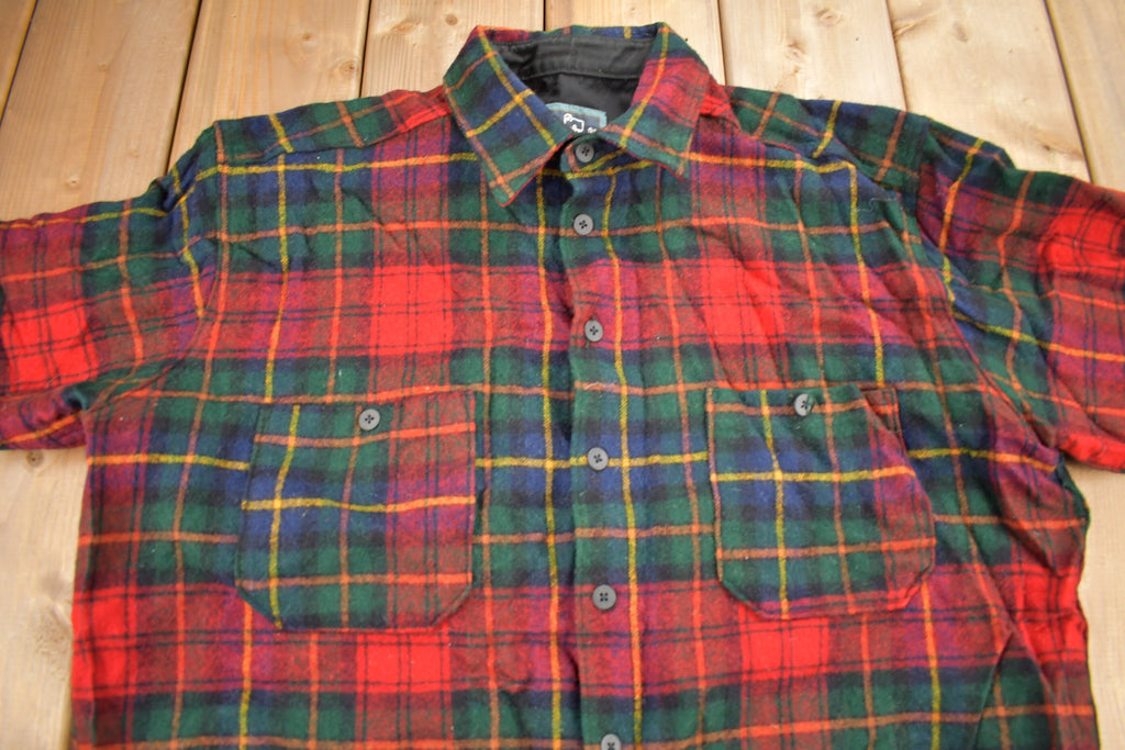 Vintage 1990s Woolrich Button Up Plaid Flannel Shirt