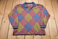 Vintage 1990s Natural Issue Diamond Pattern Button Up Shirt