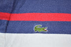 Vintage 1980s Izod Lacoste Rugby Style Quarter Button Up Striped Shirt