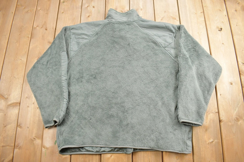 Vintage 1990s Military Cold Weather Fleece Sweater / Army / Gen III / Army Jacket / Deep Pile Fleece / Size X Large Regular