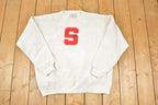 Vintage 1990s Shakobee Sabres Heavyweight University Crewneck Sweater Men's L