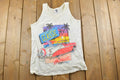 Vintage 1991 Chevrolet Heartbeat Of America Neon California Surfing Graphic Tank top
