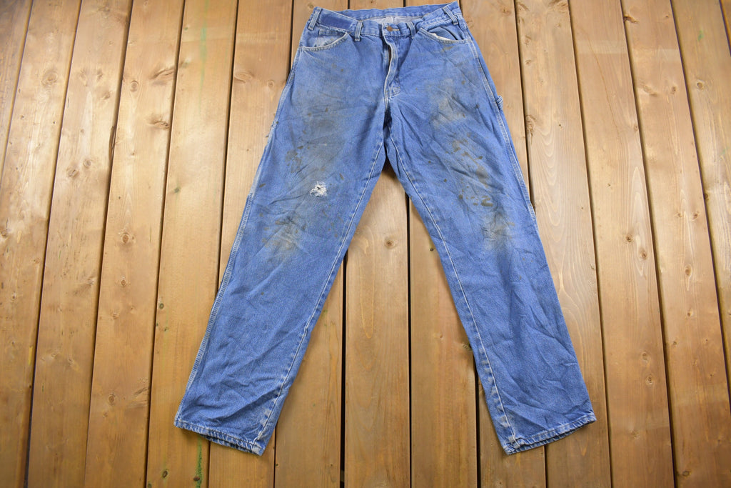 Vintage 1990s Dickies Distressed Denim Carpenter Pants 29 x 31