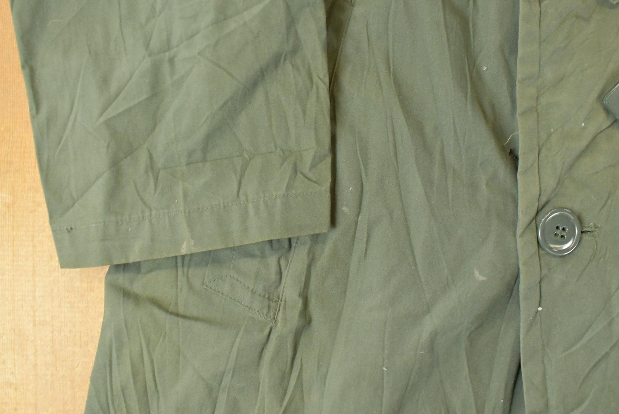 Vintage 1970s Military Overcoat Trench Jacket Men's Medium